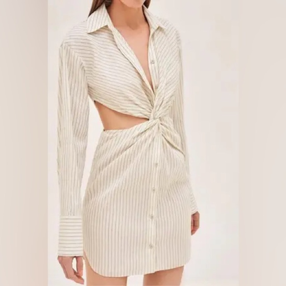 Alexis - Virgo Mini Striped Shirt Dress